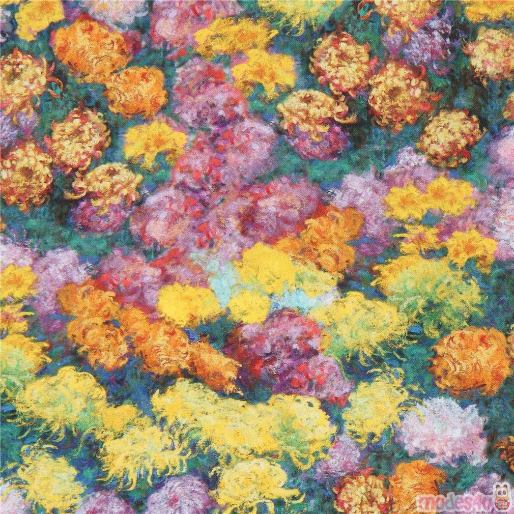 Robert Kaufman colorful flower fabric Claude Monet - modeS4u