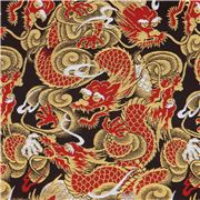 grey Alexander Henry fabric Japanese woman and skulls - modeS4u