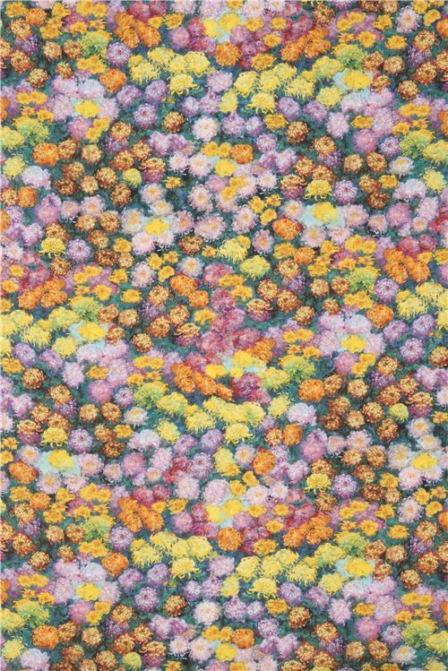 Robert Kaufman colorful flower fabric Claude modeS4u